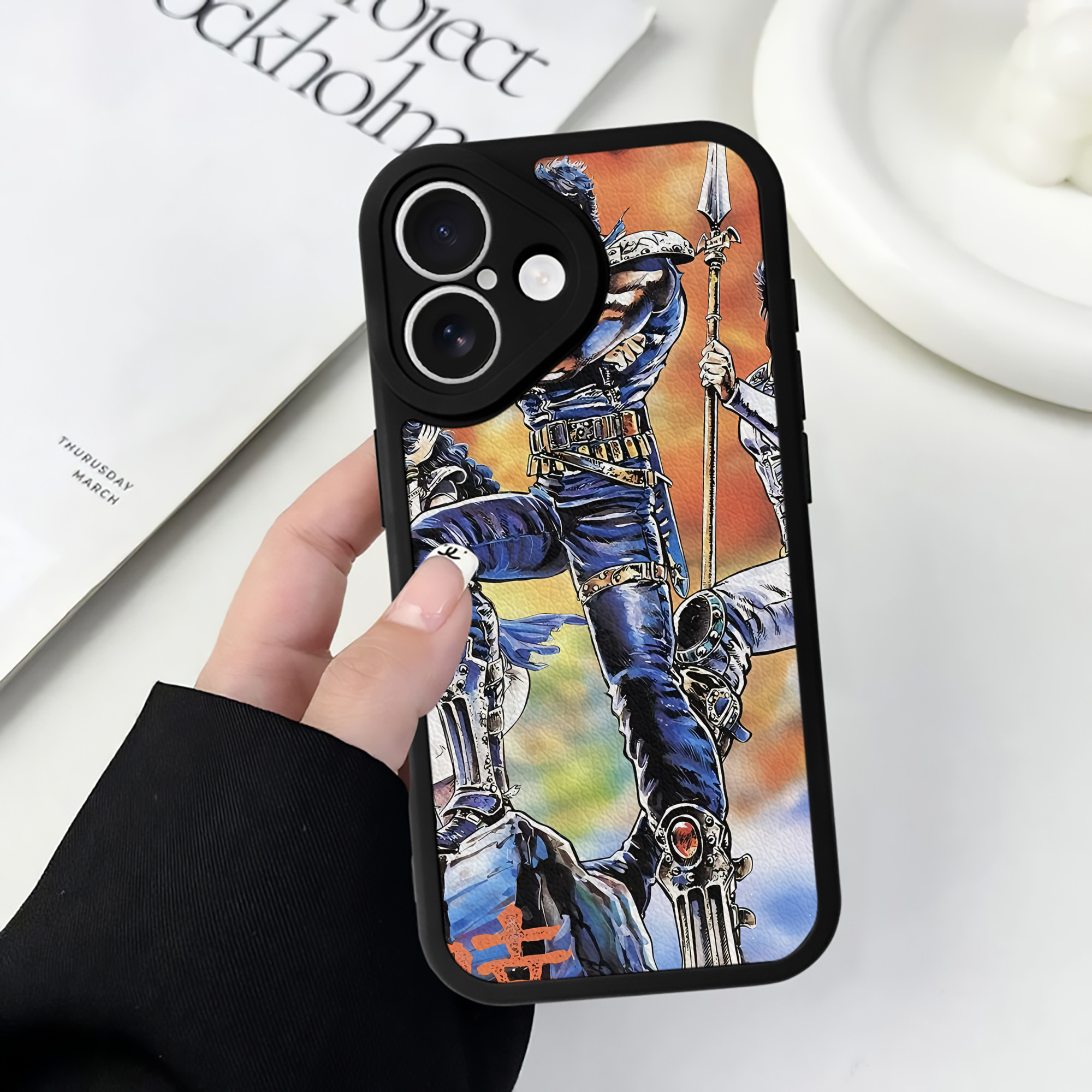 （画像用） 北斗の拳 Fist of the North Star 【iPhone 16シリーズ対応】シリコンスマホケース（レザー調） 材質：シリコン